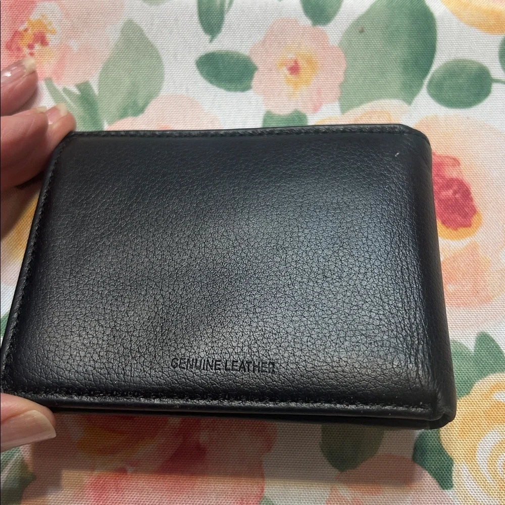 Original Penguin Black Premium Leather Bifold Wallet